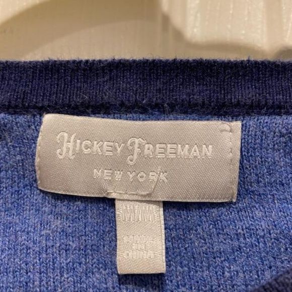 CLEARANCE Hickey Freeman Crewneck Sweater, sz M, Men's, Navy Blue - Picture 2 of 3